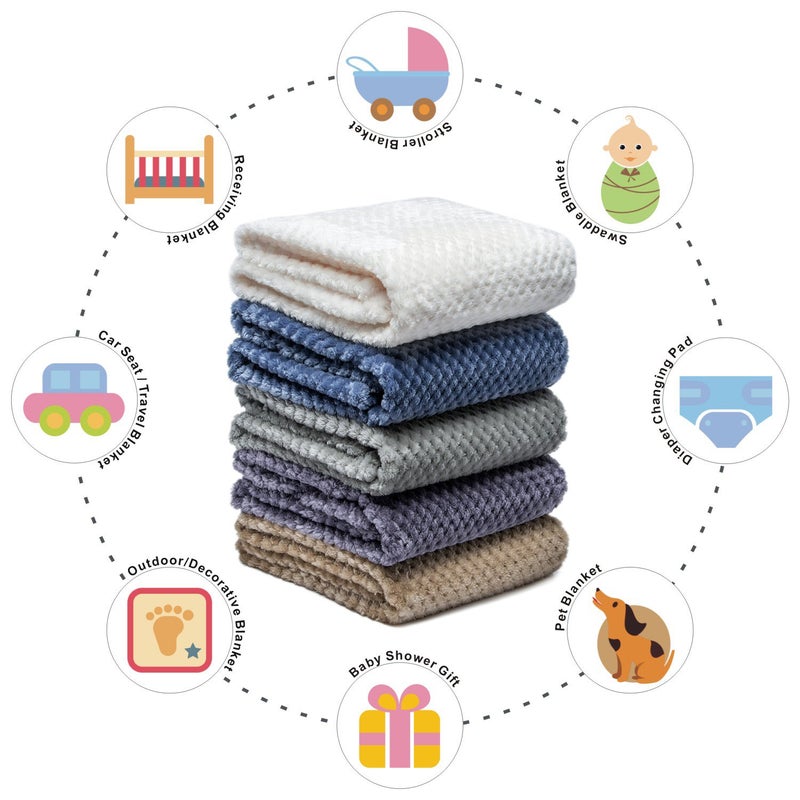 WONDER MIRACLE Fuzzy Blanket or Fluffy Blanket for Baby, Soft Warm Cozy Coral Fleece Toddler, Infant or Newborn Receiving Blanket for Crib, Stroller, Travel, Decorative (28Wx40L, XS-Coffee) - Image 2